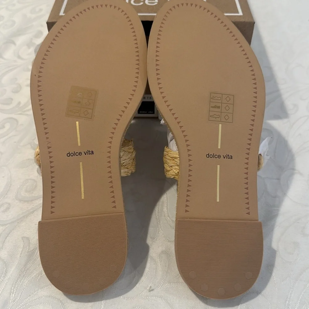 dolce vita Alaina Lt Natural Raffia Sandal. Ladies 7.5 - Picture 11 of 13